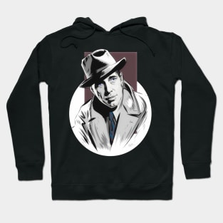 Humphrey Bogart - An illustration by Paul Cemmick Hoodie